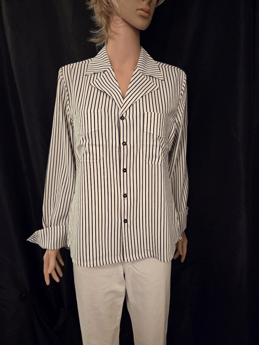 Hudson  Black Bengal Striped Button-Up Blouse